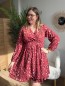 Robe fleurie Élodie rouge