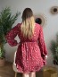 Robe fleurie Élodie rouge
