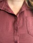 Robe chemise Éléonore col victorien bordeaux
