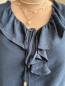 Blouse Lison à volants et paillettes bleue Blouse Lison à volants et paillettes bleue