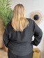 Blouse Lison à volants et paillettes noire Blouse Lison à volants et paillettes noire