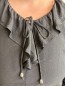 Blouse Lison à volants et paillettes noire Blouse Lison à volants et paillettes noire