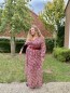 Robe longue bordeaux chevrons Lana Robe longue bordeaux chevrons Lana