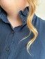 Blouse à col victorien Agathe bleue Blouse à col victorien Agathe bleue