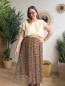 Jupe longue en tulle léopard camel Jupe longue en tulle léopard camel