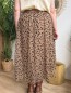 Jupe longue en tulle léopard camel Jupe longue en tulle léopard camel