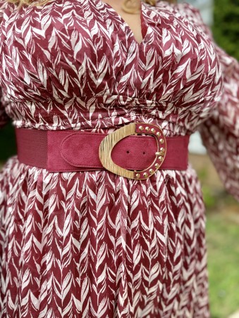 Ceinture élastique bordeaux Joyce