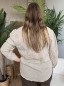 Chemise Adèle à carreaux et col Claudine beige Chemise Adèle à carreaux et col Claudine beige