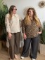 Pantalon tailleur droit chiné marron