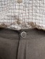 Pantalon tailleur droit chiné marron