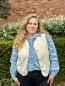 Gilet bouclette sans manches beige