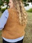 Gilet bouclette sans manches brique marron Suzie