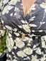 Robe longue noire fleurs blanches Ruby