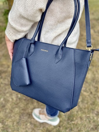 Sac vinyl avec pochette Hope bleu