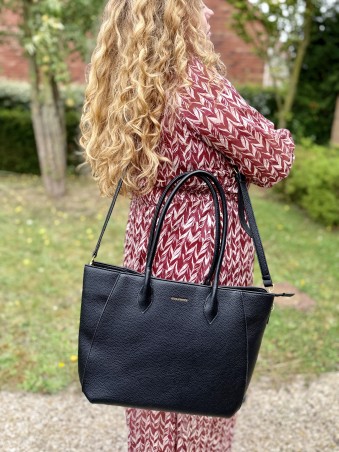 Sac vinyl avec pochette Hope noir