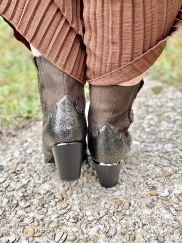 Bottines Santiags Kaki