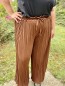 Pantalon fluide plissé palazzo Lexie marron