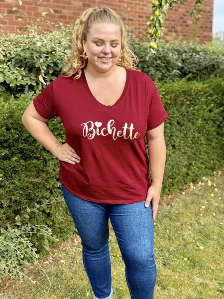 Tee shirt bichette bordeaux Alyssa