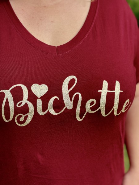 Tee shirt bichette bordeaux Alyssa
