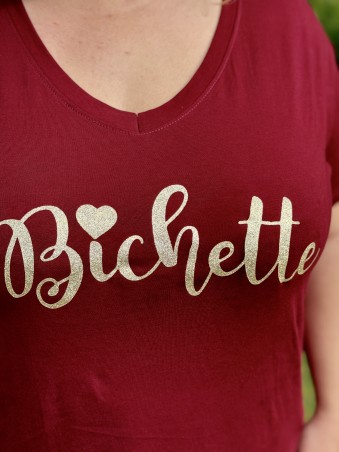 Tee shirt bichette bordeaux Alyssa