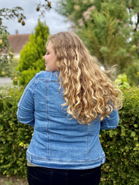 Veste bleu clair en jeans Abby