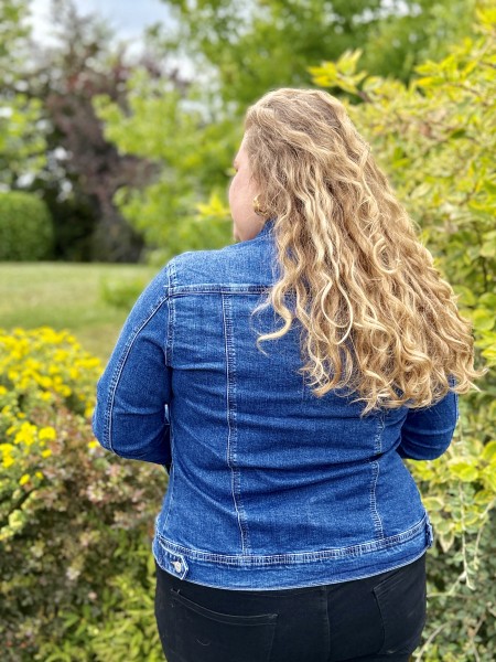Veste bleu foncé en jeans Abby
