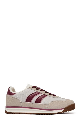 Baskets beige et bordeaux June