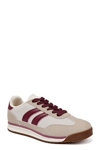 Baskets beige et bordeaux June