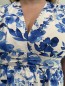Robe fluide courte "Lilou" imprimé feuillages bleus Robe fluide courte "Lilou" imprimé feuillages bleus