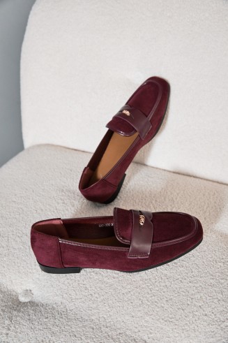 Mocassins velours bordeaux Kayla