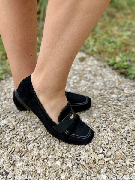 Mocassins velours noires Kayla