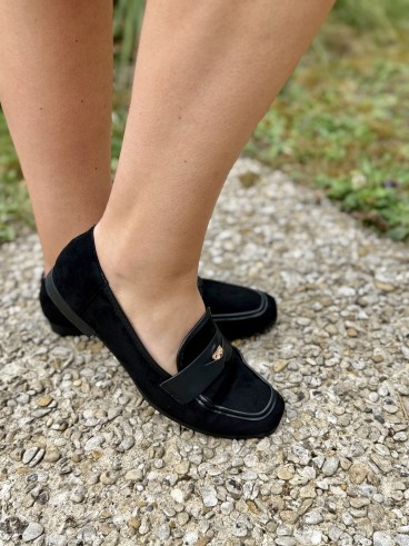 Mocassins velours noires Kayla