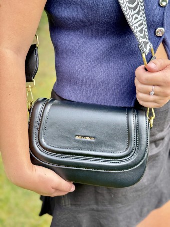 Sac à main arrondi April noir
