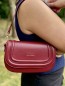 Sac à main arrondi April bordeaux