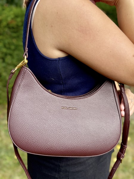 Sac à main arrondi Méryl bordeaux
