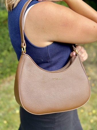 Sac à main arrondi Méryl marron
