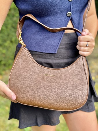 Sac à main arrondi Méryl marron