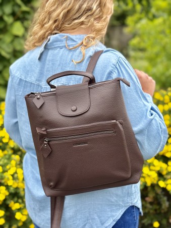 Sac à dos vinyl marron Billie
