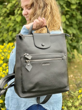 Sac à dos vinyl noir Billie