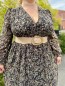Robe noire longue mini fleurs Ivy Robe noire longue mini fleurs Ivy