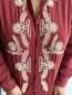 Chemise coton broderie fleurs Marina bordeaux Chemise coton broderie fleurs Marina bordeaux