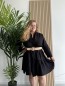 Robe chemise boutonnée unie fluide Juana noir