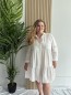 Robe chemise boutonnée unie fluide Juana blanc