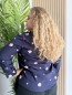 Blouse boutonné fluide broderie fleurs Paloma bleu