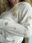 Blouse boutonné fluide broderie fleurs Paloma blanc
