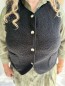 Gilet bouclette sans manches brique noir Suzie