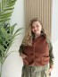Gilet bouclette sans manches brique Suzie