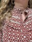 Chemise Broderie Fleurs Cercle Col Claudine Terracotta Héléna Chemise Broderie Fleurs Cercle Col Claudine Terracotta Héléna