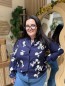 Chemise Fluide Broderie Fleurs Bleu Carla Chemise Fluide Broderie Fleurs Bleu Carla