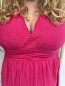 Robe longue et fluide "Manon" unie fuschia